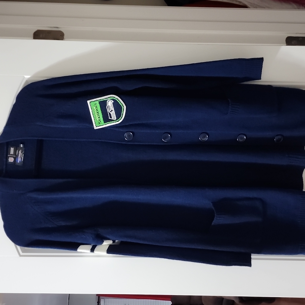 Seattle Seahawks cardigan with front pockets